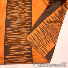 Тафта-шёлк двухсторонняя метражом арт.DATEKS 20, выс.3,03м терракот/коричневый