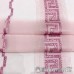 Креп метражом от 1м/п арт.ROYAL 4 выс.2,80м розово-сиреневый в полоску с греческим орнаментом