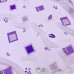 Органза метражом от 1м/п арт.BEIZA 1 выс.2,90м фиолетовая, абстракция, блёстки