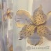 Органза пыльно-голубая метражом от 1м/п арт.DIANA 6 выс.2,90м с орхидеями