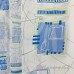 Органза метражом от 1м/п арт.KISMET 65 выс.2,90м c голубым абстрактным рисунком