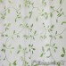 Органза белая метражом от 1м/п арт.KISMET 67 выс.2,90м с зелёными блестящими листочками