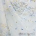 Органза белая метражом от 1м/п арт.KISMET 71 выс.2,75м с кремово-голубой вышивкой и купоном