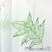 Органза белая матовая метражом от 1м/п арт.ST 31 выс.2,90м с зелёными листьями и блёстками