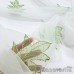 Органза белая матовая метражом от 1м/п арт.ST 31 выс.2,90м с зелёными листьями и блёстками