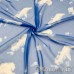Вуаль ярко-голубой метражом от 1м/п арт.ST 60 выс.2,90м с облаками