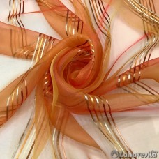 Ткань тюлевая арт.NIL 80, выс.3,15м оранжево-красная органза