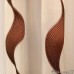 Полуорганза метражом от 1м/п арт.NIL 82, выс.2,90м с коричневым рисунком волна и люрексом  