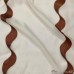 Полуорганза метражом от 1м/п арт.NIL 82, выс.2,90м с коричневым рисунком волна и люрексом  
