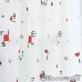 Тюль арт.DATEKS 6 белая матовая органза с латинскими чёрно-красными буквами