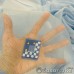 Полуорганза метражом арт.GENS 18 выс.2,95 голубая с пайетками и квадратиками