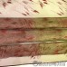 Готовый тюль арт.DOMTEX 150 из бордово-зелёной органзы с вышивкой штрихи/зигзаги