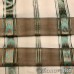 Ткань тюлевая метражом арт.Star 52, выс.3,20м органза коричневая с бирюзовым рисунком  