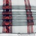 Органза метражом от 1м/п арт.Star 62, выс.3,20м тёмно-серая, полосы, классический орнамент, красный люрекс