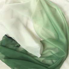 Ткань тюлевая арт.Domtex 117, выс.2,85м градиент бело-зелёный