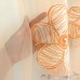 Тюль арт.Premier 19 персиковая матовая органза с крупными оранжевыми цветами