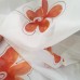 Тюль арт.ST 24 вуаль белый с оранжевыми цветами