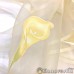  Тюль арт.VEMA 1 органза "крем-брюле"с печатным рисунком жёлтые каллы